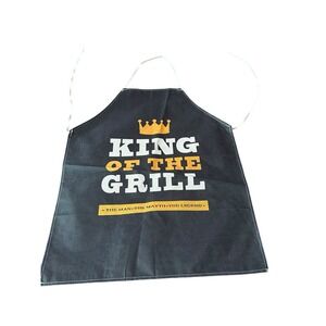 NEW novelty adult ONE SIZE apron full coverage canvas funny KING OF THE GRILL